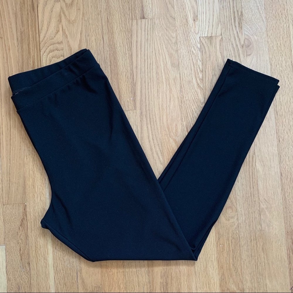 Black Ribbed Leggings